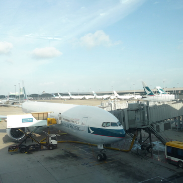 My plane from Hong Kong to Sydney