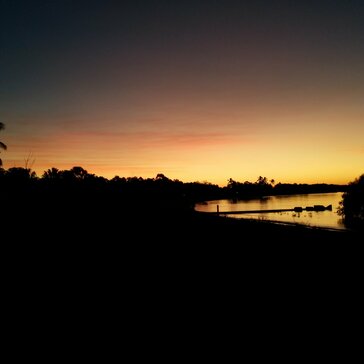 Sunset over Townsville's beach (not 