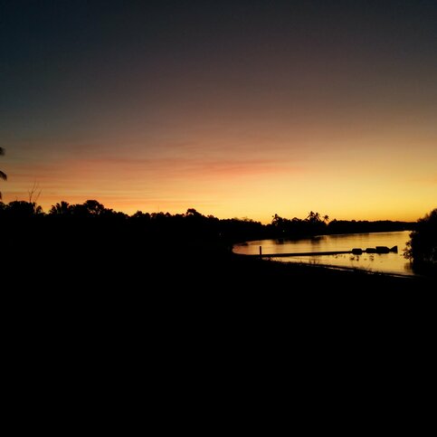 Sunset over Townsville's beach (not 