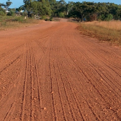 Red dirt road near Cape Palmerson