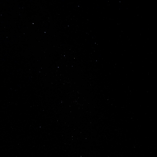 Sparkling stars surrounded by darkness