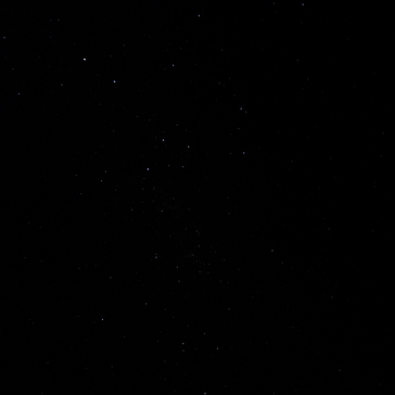 Sparkling stars surrounded by darkness