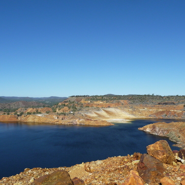 The man-made open-cut pit