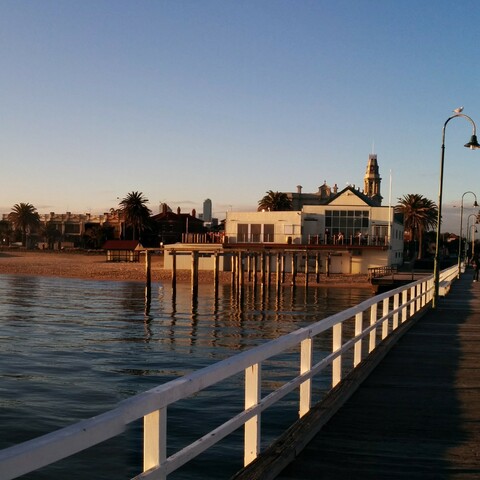 Melbourne harbor and St. Kilda