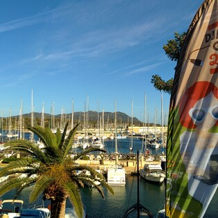DjangoCon Europe 2014 -- View from the hotel to the harbor