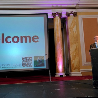 Cardiff City Hall -- Daniele Procida opening the conference