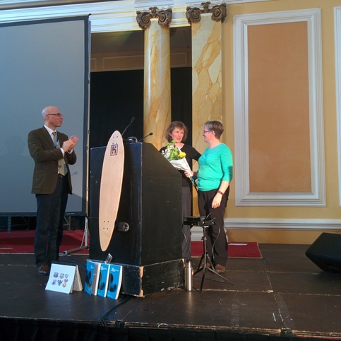 Live speech-to-text reporters Sheryll Holley and Hilary Maclean