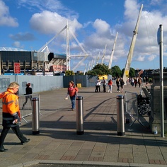 One Direction fans on their way to Cardiff stadium