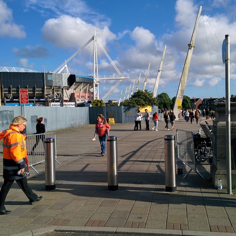 One Direction fans on their way to Cardiff stadium